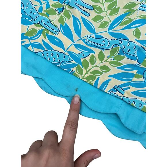 VTG Lilly Pulitzer Everglades Alligator Mini Skirt Preppy Tropical Size 0 - Picture 6 of 8